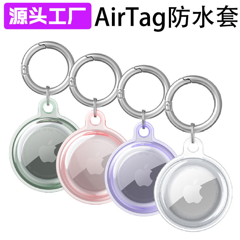 Waterproof locator with full-pack card clips for Appleairtag protection.