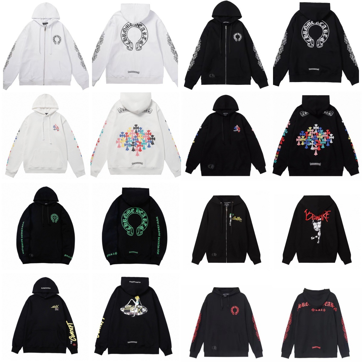 25跨境chrome Hearts 克罗伈简约经典套头连帽卫衣合集 男女同款
