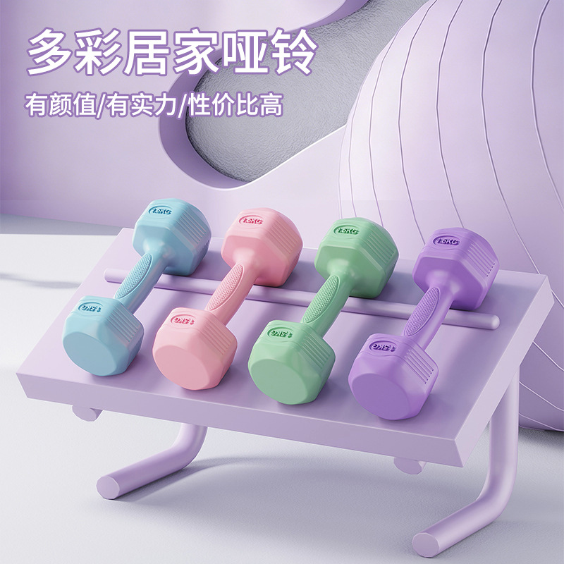 哑铃女士健身器材家用瘦肚子杠铃壶铃儿童青少年女一对小哑铃