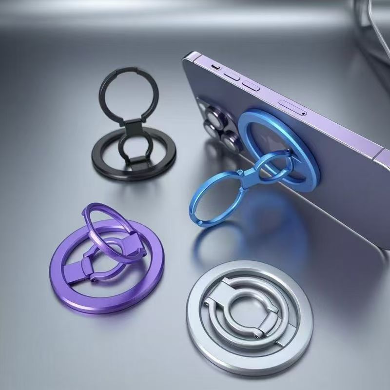 MagSafe Dual-Ring Magnetic Stand Desktop Stand Handheld Portable Lazy Adhesive-Free Magnet Phone Ring Holder