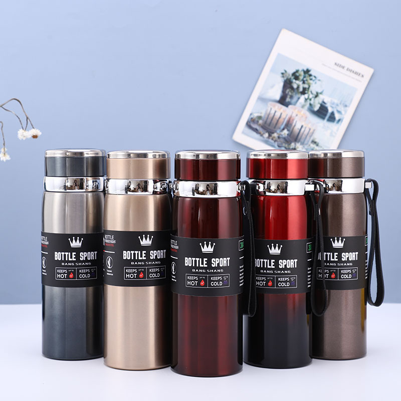 Hot-Selling 316 Stainless Steel Insulated Bottle with Strap, Large Capacity, Outdoor Sports, Home, Gift, Customizable