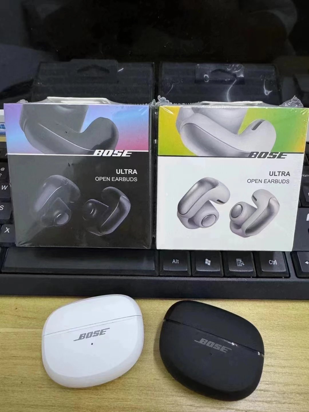 新品华强北Bose Ultra开放式耳机平替款无线蓝牙耳机挂夹耳式运动不入耳骨传导蓝牙耳机夹耳空间音频高音质博士耳机华为安卓苹果通用联名捡漏蓝牙耳机外贸
